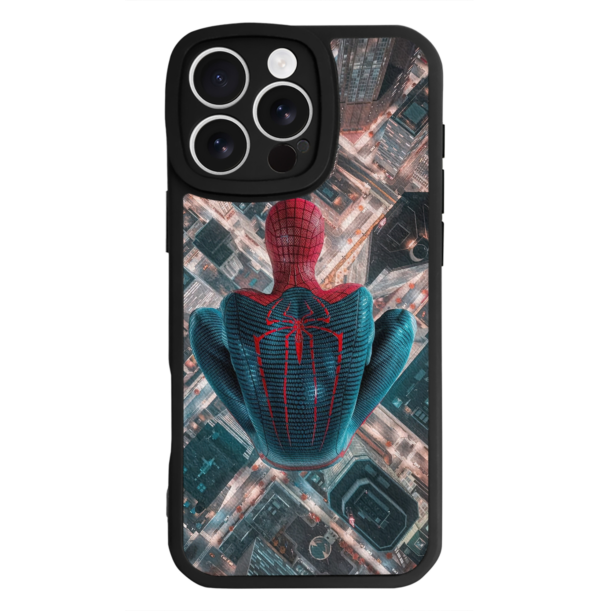 Spider Man スパイダーマン 【iPhone 16シリーズ対応】シリコンスマホケース（レザー調） 材質：シリコン